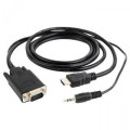 Cablexpert Перетворювач цифрового HDMI сигналу в VGA відео 5.0 m Cablexpert A-HDMI-VGA-03-5M