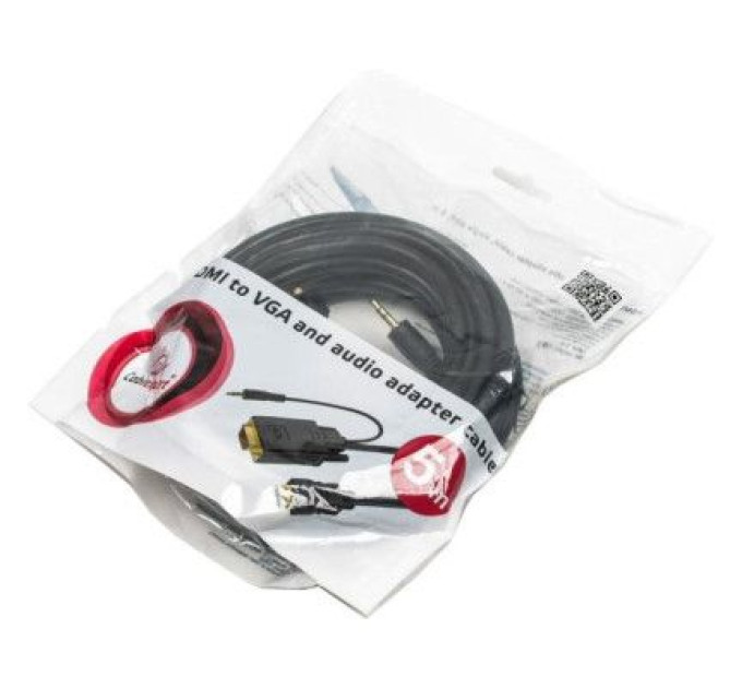 Cablexpert Перетворювач цифрового HDMI сигналу в VGA відео 5.0 m Cablexpert A-HDMI-VGA-03-5M