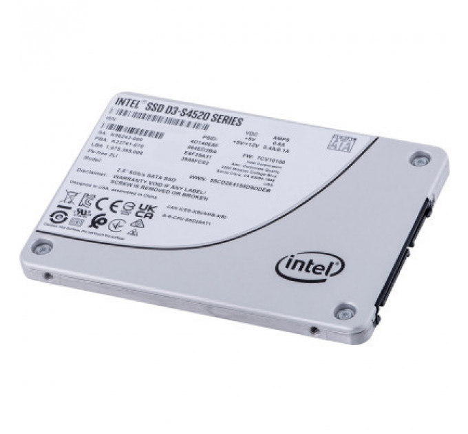 Накопичувач SSD 2.5" 7.68TB D3-S4520 INTEL (SSDSC2KB076TZ01)