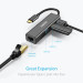Choetech Концентратор Choetech USB 3.1 to 3хUSB 3.0+RJ45(1GB) Ethernet 4in1 (HUB-U02-BK)