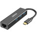 Choetech Концентратор Choetech USB 3.1 to 3хUSB 3.0+RJ45(1GB) Ethernet 4in1 (HUB-U02-BK)