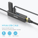Choetech Концентратор Choetech USB 3.1 to 3хUSB 3.0+RJ45(1GB) Ethernet 4in1 (HUB-U02-BK)
