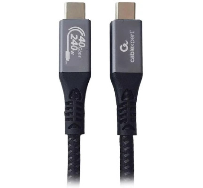 Cablexpert Кабель Cablexpert CCBP-USB4-CMCM240-1.5M, преміум якість, USB4, C-тато/C-тато, 1,5 м.