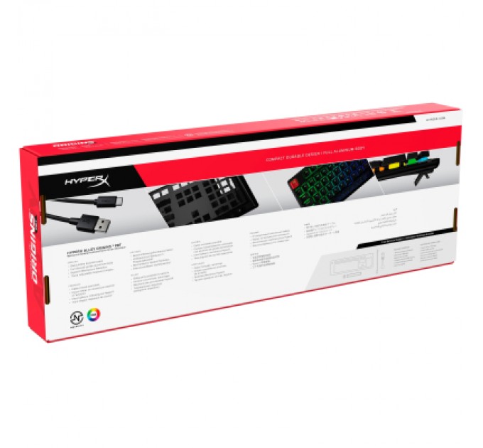 Клавіатура HyperX Alloy Origins PBT HX Red (639N3AA)