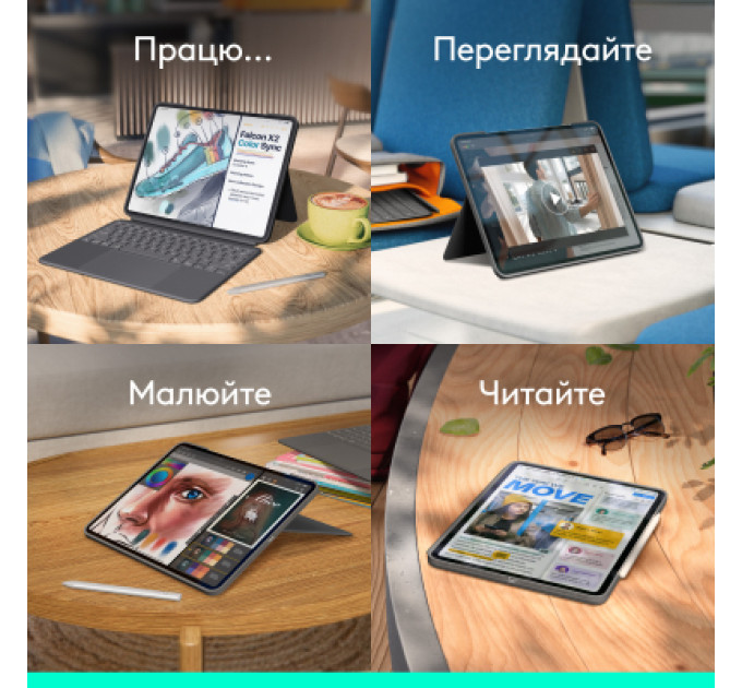 Logitech Чохол до планшета Logitech Combo Touch for iPad Pro 13-inch (M4) GRAPHITE - US (L920-012833)