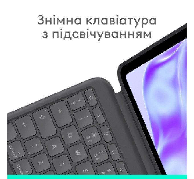 Logitech Чохол до планшета Logitech Combo Touch for iPad Pro 11-inch (M4) GRAPHITE - US (L920-012831)