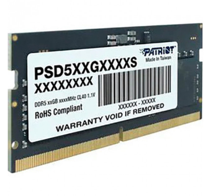 Модуль пам'яті для ноутбука SoDIMM DDR5 8GB 5600 MHz Patriot (PSD58G560041S)