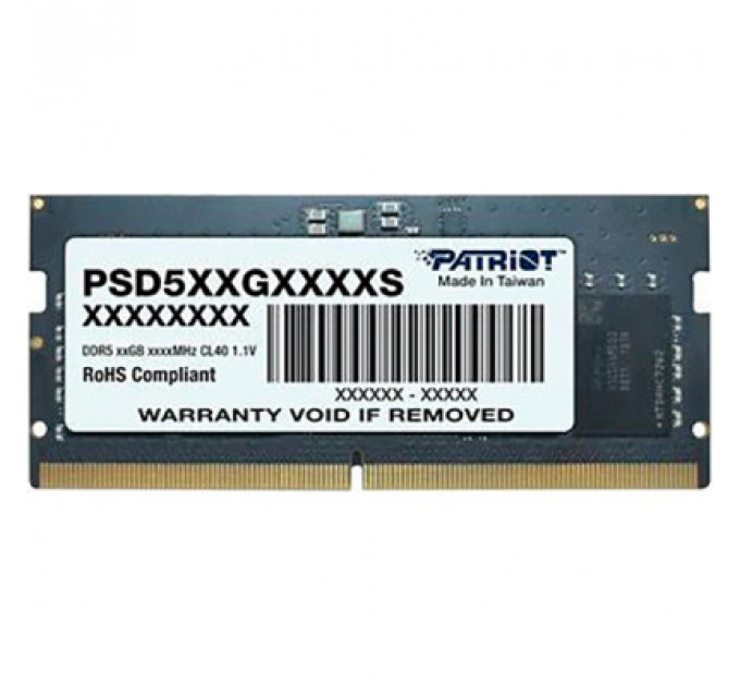 Модуль пам'яті для ноутбука SoDIMM DDR5 8GB 5600 MHz Patriot (PSD58G560041S)