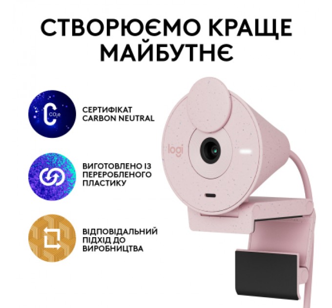 Веб-камера Logitech Brio 300 FHD Rose (960-001448)