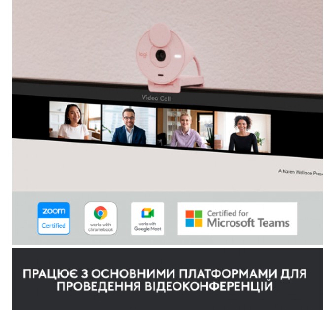 Веб-камера Logitech Brio 300 FHD Rose (960-001448)