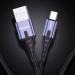 Essager Дата кабель USB 2.0 AM to USB-C 2.0m 3A LED black Essager (EXCT-XGA0G)