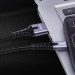 Essager Дата кабель USB 2.0 AM to USB-C 2.0m 3A LED black Essager (EXCT-XGA0G)
