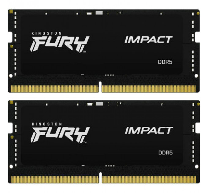 Модуль пам'яті для ноутбука SoDIMM DDR5 32GB (2x16GB) 6400 MHz Impact Kingston Fury (ex.HyperX) (KF564S38IBK2-32)