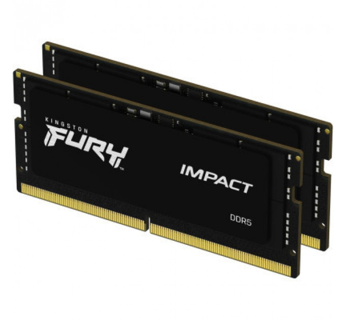 Модуль пам'яті для ноутбука SoDIMM DDR5 32GB (2x16GB) 6400 MHz Impact Kingston Fury (ex.HyperX) (KF564S38IBK2-32)