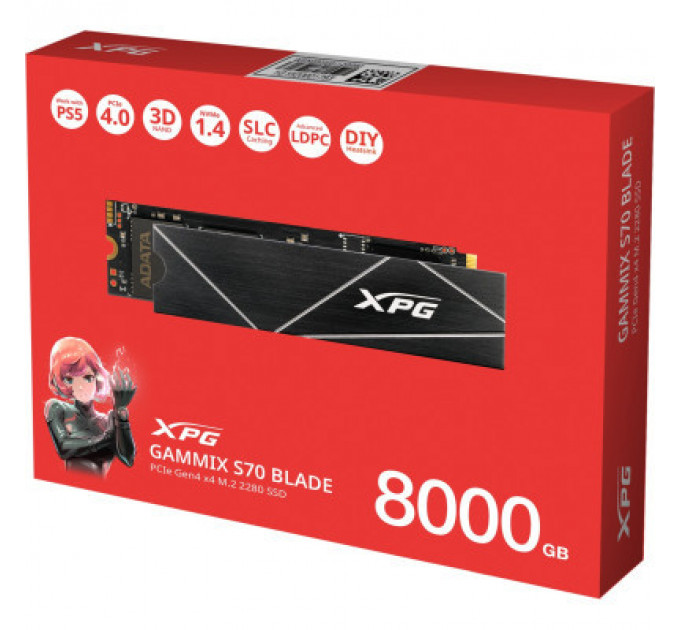 Накопичувач SSD M.2 2280 8TB ADATA (AGAMMIXS70B-8000G-CS)
