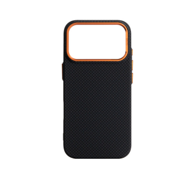 Armorstandart Чохол до мобільного телефона Armorstandart LikeCarbon2 SE MagCase Apple iPhone 17 Pro Kevlar Black Orange (ARM89164)