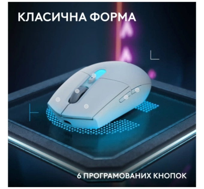 Logitech Мишка Logitech G305 X Superlight Wireless White (910-007747)