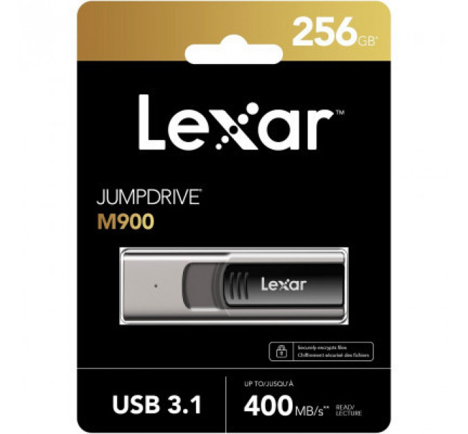 USB флеш накопичувач Lexar 256GB JumpDrive M900 USB 3.1 (LJDM900256G-BNQNG)