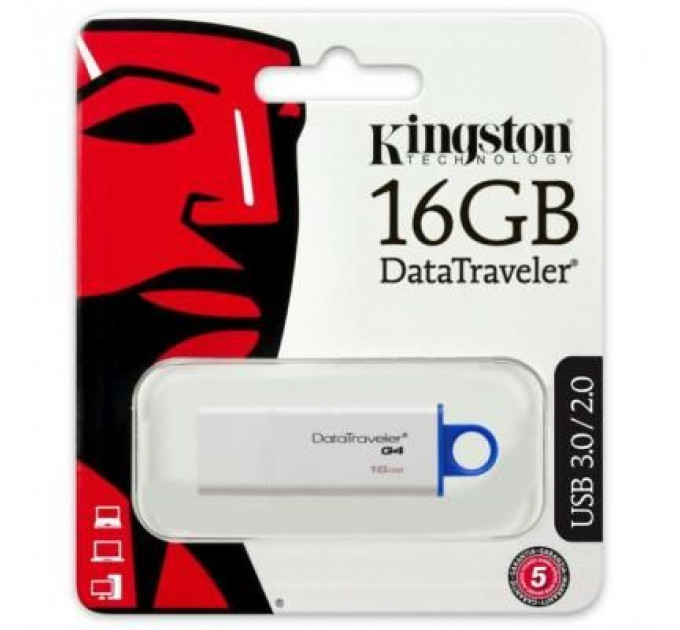 USB флеш накопичувач Kingston 16Gb DataTraveler Generation 4 (DTIG4/16GB)