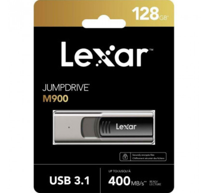 USB флеш накопичувач Lexar 128GB JumpDrive M900 USB 3.1 (LJDM900128G-BNQNG)