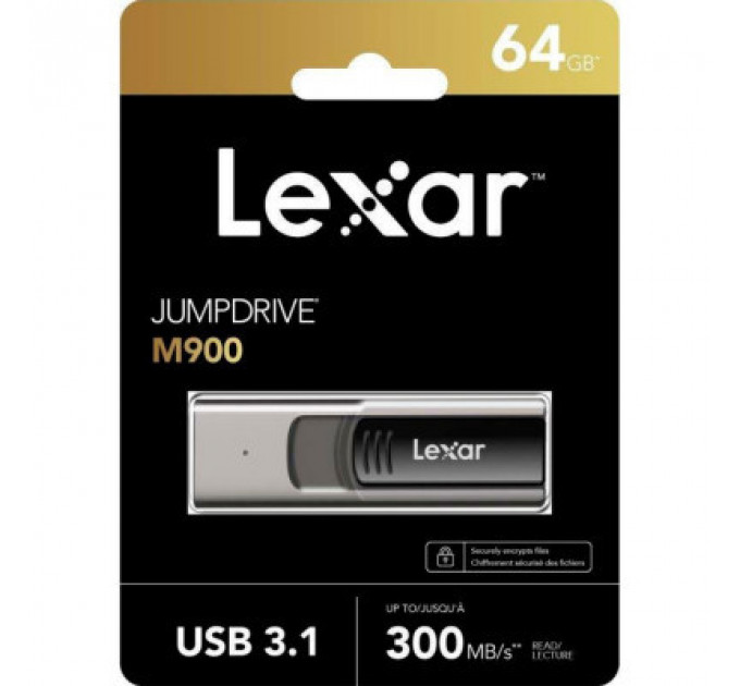 USB флеш накопичувач Lexar 64GB JumpDrive M900 USB 3.1 (LJDM900064G-BNQNG)