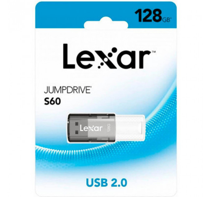 USB флеш накопичувач Lexar 128GB S60 USB 2.0 (LJDS060128G-BNBNG)