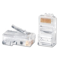 Кабель мережевий Atcom RJ45 cat.5e UTP 8P8C, наскрізні отвори (100pcs/bag) (AT8845)