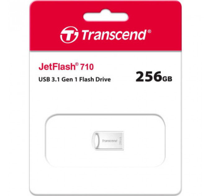 USB флеш накопичувач Transcend 256GB JetFlash 710 Silver USB 3.1 (TS256GJF710S)