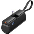 Vention Батарея універсальна VENTION 4800mAh 22,5W PD, USB-C In/Out, LED display, with built-in USB-C cable Black (FHQB0)