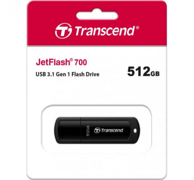 USB флеш накопичувач Transcend 512GB JetFlash 700 USB 3.1 (TS512GJF700)