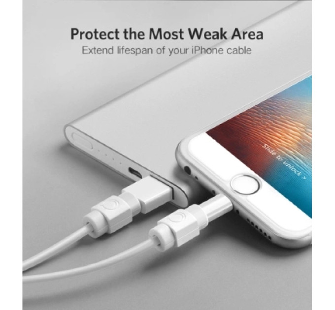 Ugreen Тримач для кабелю Ugreen LP127 Charging Cable Protector White (40705)