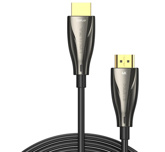 Vention Кабель мультимедійний HDMI to HDMI 20.0m V2.0 Optical 4K 60Hz 18Gbps Dolby 7.1 PVC Black Zinc Alloy Vention (ALABQ)