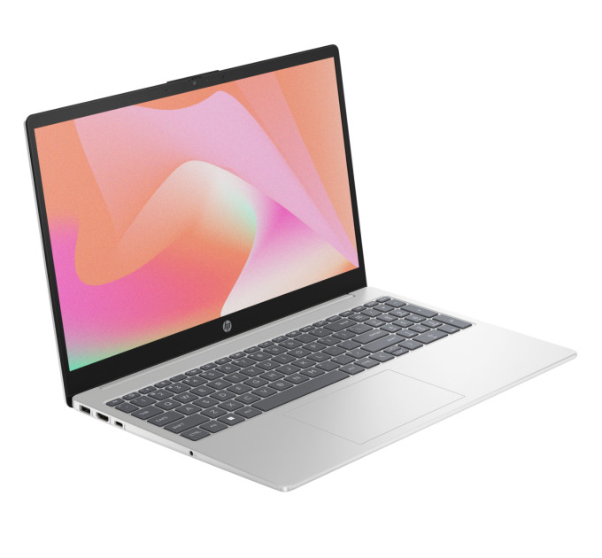HP Ноутбук HP 15-fd0112ua 15.6" FHD IPS AG, Intel N100, 8GB, F256GB, UMA, DOS, сріблястий