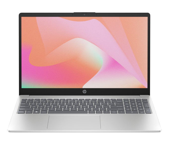 HP Ноутбук HP 15-fd0112ua 15.6" FHD IPS AG, Intel N100, 8GB, F256GB, UMA, DOS, сріблястий