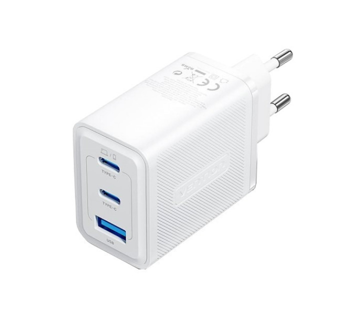 Vention Сетевое зарядное устройство Vention GaN III PD 65W QC3.0 5A White (FERW0-EU)