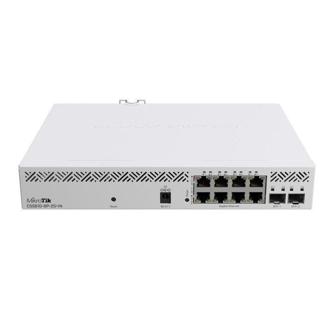Mikrotik Комутатор MikroTik CSS610-8P-2S+IN (8xGE PoE, 2xSFP+, max PoE 140W, SwOS)