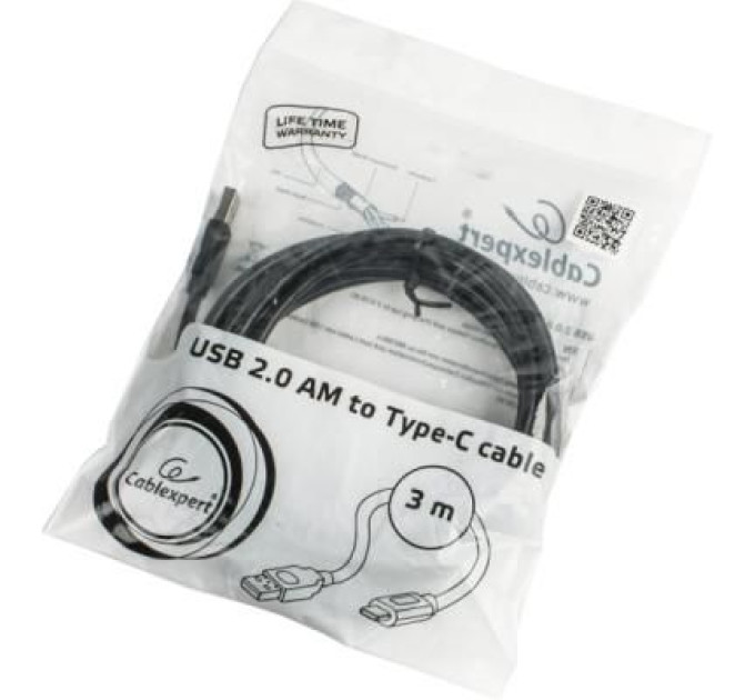 Cablexpert Дата кабель USB 2.0 Type-C to AM 3.0m Cablexpert (CCP-USB2-AMCM)