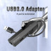 Vention Концентратор Vention USB 2.0 to 3хUSB 2.0 + RJ45 100M Ethernet (CHPBB)