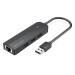 Vention Концентратор Vention USB 2.0 to 3хUSB 2.0 + RJ45 100M Ethernet (CHPBB)