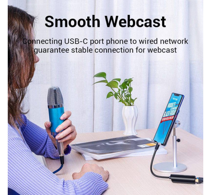 Vention Перехідник USB3.1 Type-C to Ethernet RJ45 1000 Mb Gigabit Vention (CFBBB)