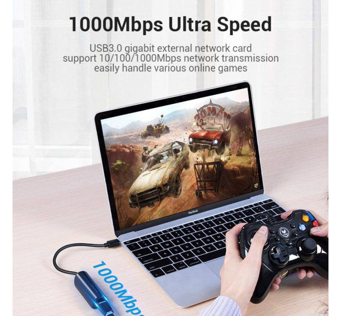 Vention Перехідник USB3.1 Type-C to Ethernet RJ45 1000 Mb Gigabit Vention (CFBBB)
