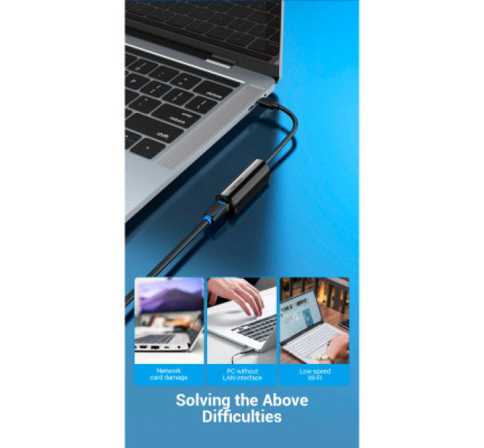 Vention Перехідник USB3.1 Type-C to Ethernet RJ45 1000 Mb Gigabit Vention (CFBBB)