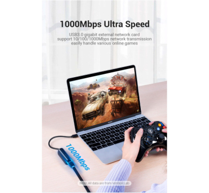 Vention Перехідник USB3.1 Type-C to Ethernet RJ45 1000 Mb Gigabit Vention (CFBBB)