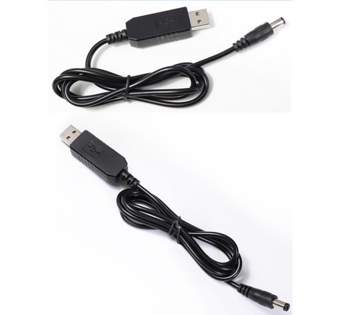 CHINA Кабель живлення USB to DC5.5*2.1 5V to 9V 1.0m Value (S1015)