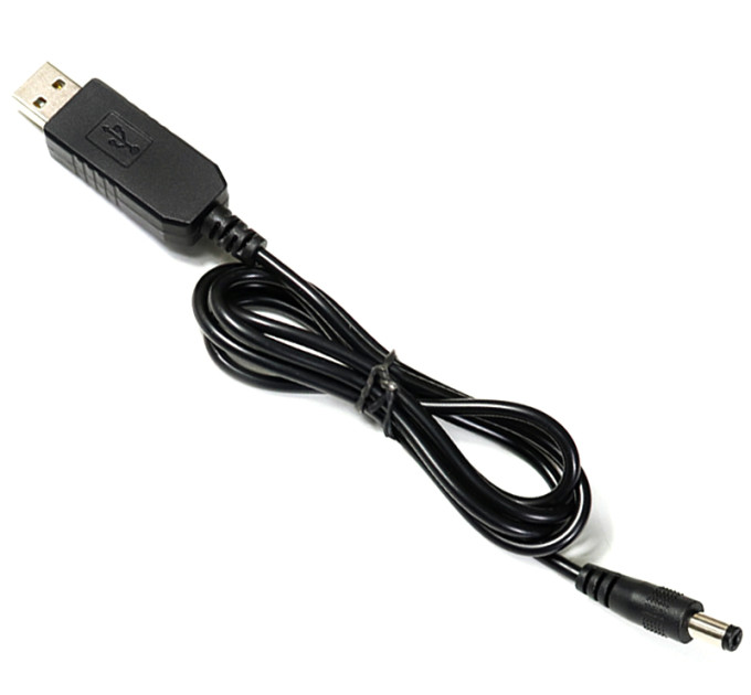 CHINA Кабель живлення USB to DC5.5*2.1 5V to 9V 1.0m Value (S1015)