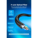 Vention Кабель мультимедійний HDMI to HDMI 30.0m V2.0 Optical 4K 60Hz 18Gbps Dolby 7.1 PVC Black Zinc Alloy Vention (ALABT)