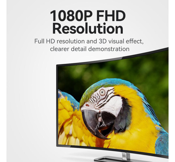 Vention Адаптер HDMI via UTP up to 60m w/Power adapter(RX/TX) V1.4 1080p 60Hz 3D DD7.1 Vention (AKGH0-EU)