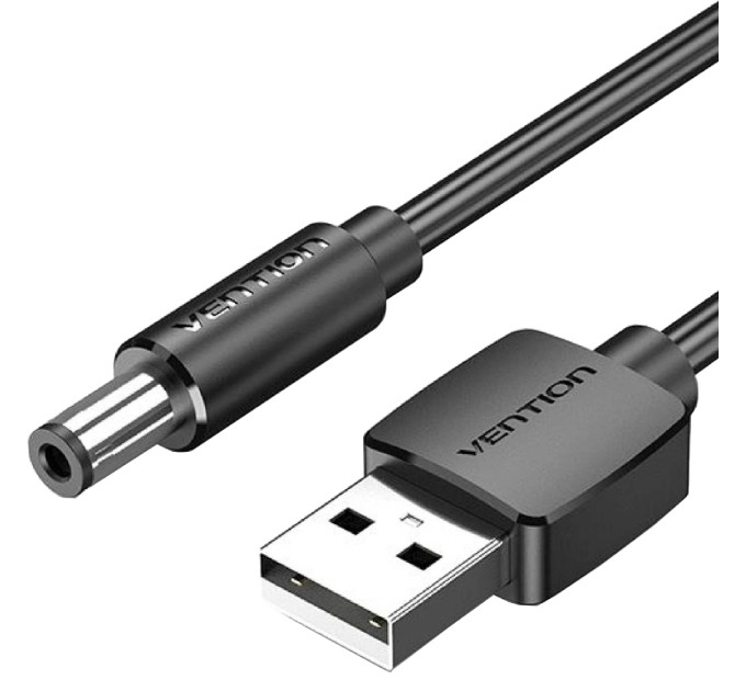 Vention Кабель Vention USB - DC (M/M), 5.5 мм, 1 м, Black (CEYBF)