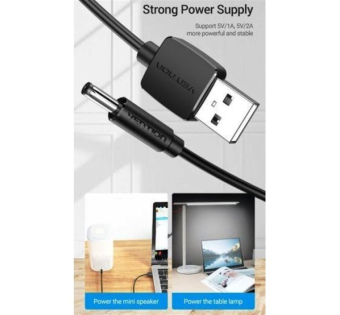 Vention Кабель Vention USB - DC 3.5 мм (M/M), 1.5 м, Black (CEXBG)