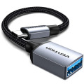 Vention Перехідник USB 3.0 Type-C to USB AF (OTG) 0.15m Aluminum Alloy Vention (CCXHB)